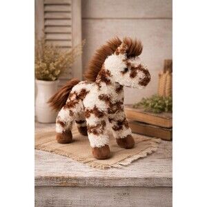 Douglas Stoney Appaloosa Horse Plush Brown White Spotted Pony Stuffed 10”